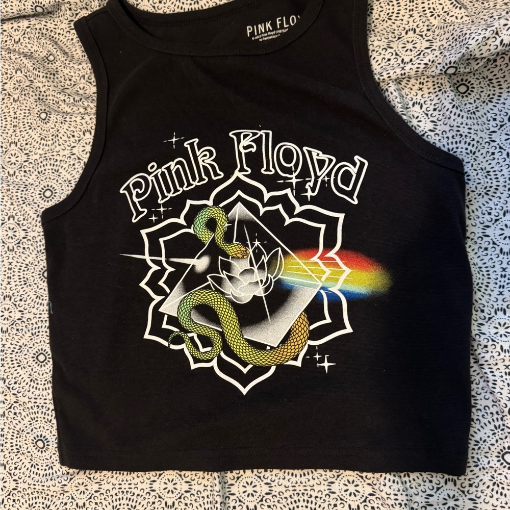 Pink Floyd  Tank Top with Rainbow and Snake Design